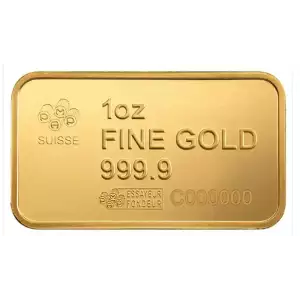 1oz PAMP Gold Bar - America the Free - Bald Eagle