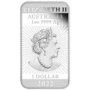 2022 1oz Australian Perth Mint Silver Proof Rectangular Coin