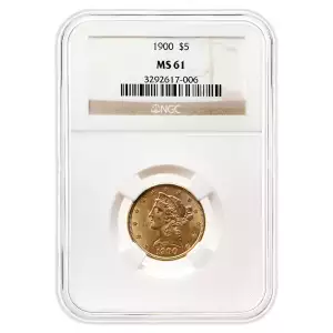 Liberty Head $5 (1839 – 1908) - NGC - MS61