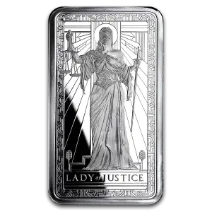 10oz PAMP Silver Bar - Lady of Justice (2)