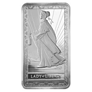 10oz PAMP Silver Bar - Lady of Liberty