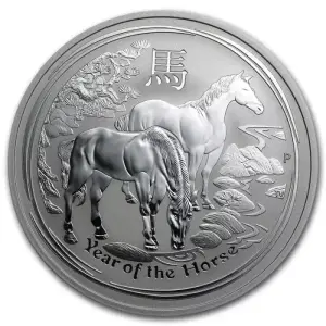 2014 2oz Australian Perth Mint Silver Lunar II: Year of the Horse 