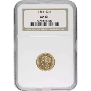 Liberty Head $2.5 (1840 - 1907) - NGC - MS61