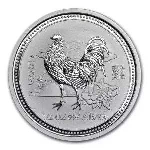 2005 1/2oz Australian Perth Mint Silver Lunar: Year of the Rooster 