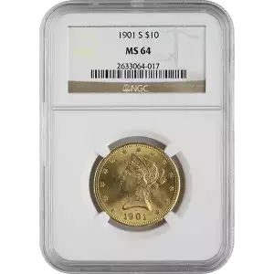 Liberty Head $10 (1838 - 1907) - NGC - MS64