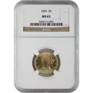 Liberty Head $5 (1839 – 1908) - NGC - MS63