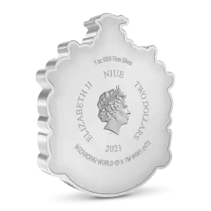 HARRY POTTER- 2021 1oz Hufflepuff Crest  Silver Coin (2)