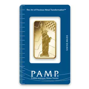1oz PAMP Gold Bar - Liberty