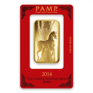 100g PAMP Gold Bar - Lunar Horse