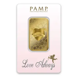 1oz PAMP Gold Bar - Love Always