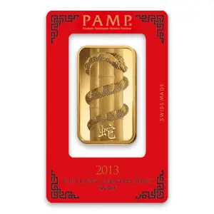 100g PAMP Gold Bar - Lunar Snake (2)
