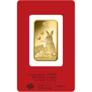 2023 1 oz PAMP Lunar Year Of Rabbit Gold Bar (2)