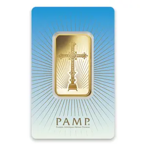 1oz PAMP Gold Bar - Romanesque Cross
