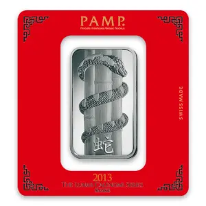100g PAMP Silver Bar - Lunar Snake (2)