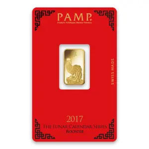 5g PAMP Gold Bar - Lunar Rooster (2)