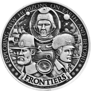 Westward Ho - 2020 Frontiers 1 oz Silver Round (Antique Finish) (2)