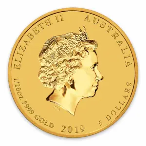 2019 1/20oz  Australian Perth Mint Gold Lunar Year of the Pig (2)