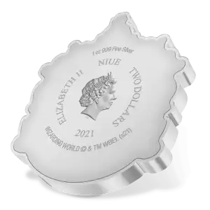 HARRY POTTER-  2021 1oz Slytherin Crest Silver Coin (2)