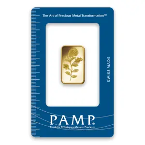 1/4oz PAMP Gold Bar - Rosa (2)