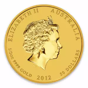2012 1/2oz Australian Perth Mint Gold Lunar II: Year of the Dragon (3)
