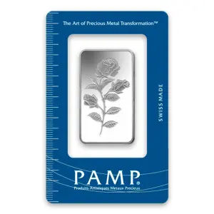 1oz PAMP Silver Bar - Rosa (2)