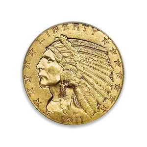 Indian $5 (1908 - 1929) - Circ