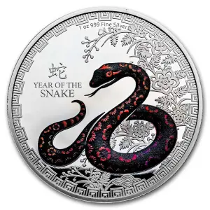 1 oz $2 Lunar Year of The Snake - Silver Round 2025 (2)