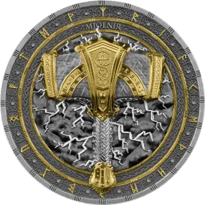 2025 2 oz Artefacts: Mjölnir Silver Coin (2)