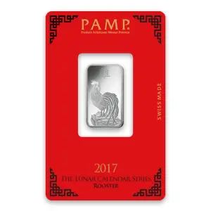 10g PAMP Silver Bar - Lunar Rooster (2)