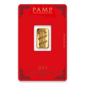 5g PAMP Gold Bar - Lunar Snake (2)