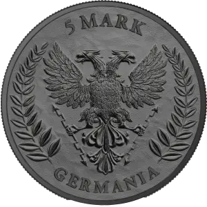 2025 1 oz Germania - Black Silver BU WMF Edition Coin (2)