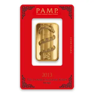 1oz PAMP Gold Bar - Lunar Snake