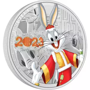 Looney Tunes - 2023 1oz Year of the Rabbit Bug Bunny Silver Çoin (2)