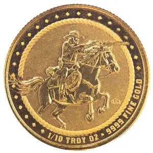 1/10 oz Cowboy - Rifleman Gold Round (2)