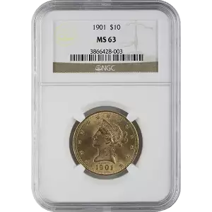 Liberty Head $10 (1838 - 1907) - NGC - MS63