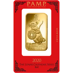 100g PAMP Gold Bar - Lunar Rat