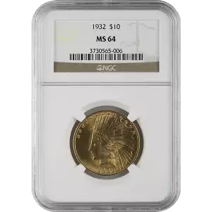 Indian $10 (1907 - 1933) - NGC - MS64