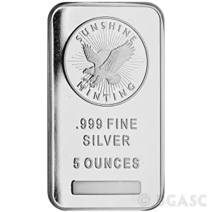 5oz Sunshine Mint Silver BAR
