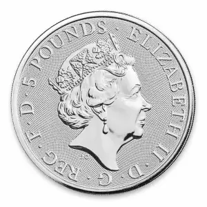 2020 2oz Silver Britain Queen's Beast: The White Lion of Mortimer