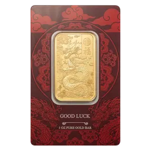 2026 1oz PAMP Gold Bar - Good Luck Yellow Dragon (2)