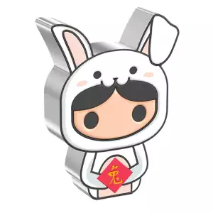 Lunar Series - 2023 1oz Year of the Rabbit Silver Chibi Coin (2)