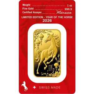 1oz Heraeus Minted Gold Bar - Year of The Horse (2)