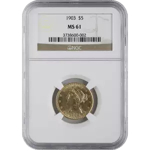 Liberty Head $5 (1839 – 1908) - NGC - MS61