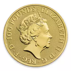 2021 1oz Gold Britain Queen's Beast - The White Greyhound