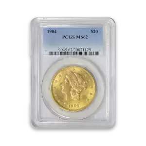 Liberty Head $20 (1849 - 1907) - PCGS - MS62