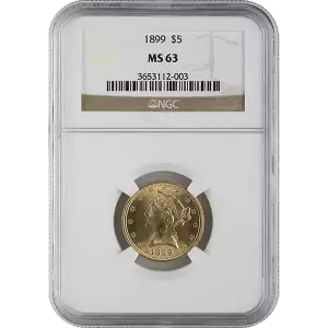 Liberty Head $5 (1839 – 1908) - NGC - MS63