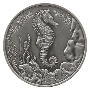 2025 1 oz Samoan Zebra Seahorse Antique Silver Coin (2)