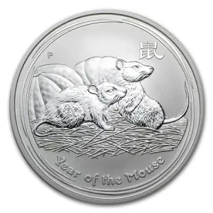 2008 1oz Australian Perth Mint Silver Lunar: Year of the Mouse (2)