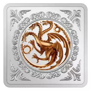 Game Of Thrones - 2022 1oz Targaryen Sigil Silver Medallion (2)