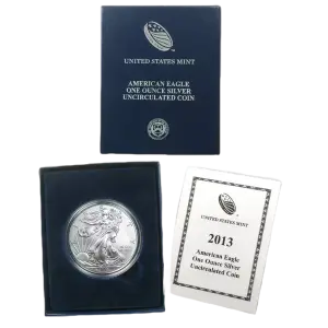 2013-W 1 oz Burnished American Silver Eagle (w/Box & COA) (2)